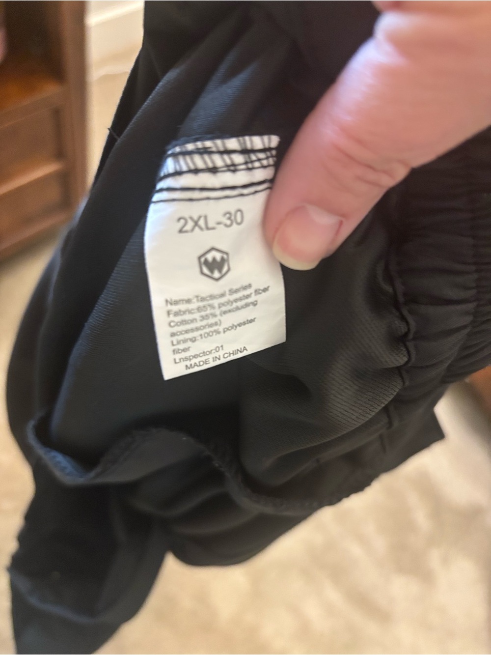 Tactical Series Kids Black Bottoms - 2XL